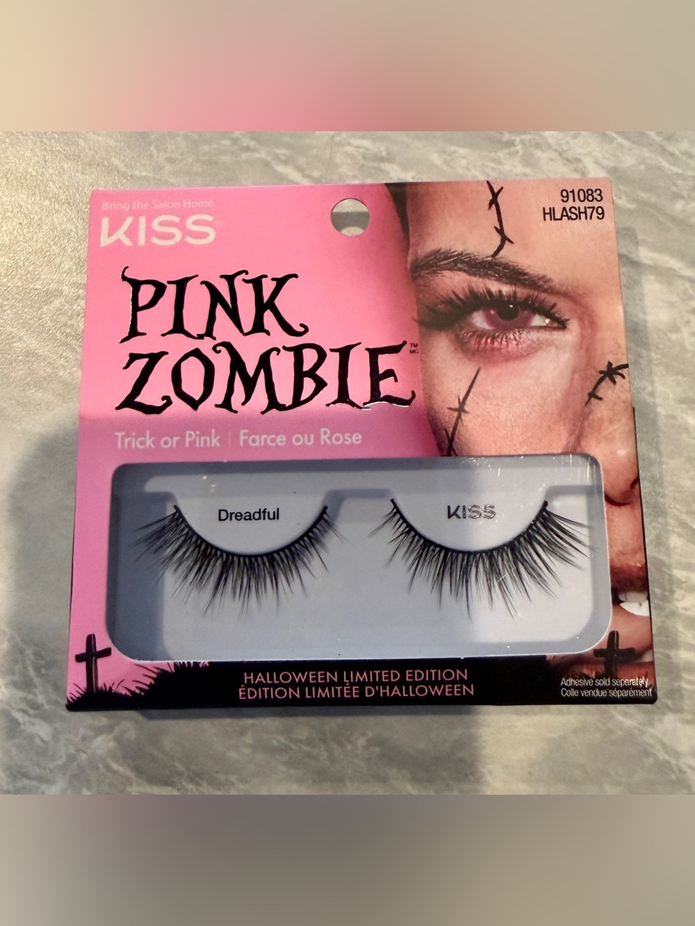 NEW Kiss Trick or Pink Lashes Halloween Limited Edition Pink Zombie dreadful